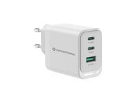 CONCEPTRONIC Ladegerät 3Port GaN 2xUSB-C/1xA 65WPD3.0/PPS ws (ALTHEA21W65)