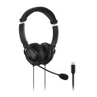 Kensington USB-C Hi-Fi Headphones with Mic - Wired - Calls/Music - Headset - Black