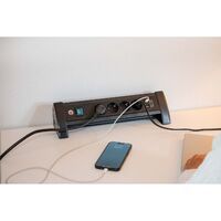 Brennenstuhl Premium Office Line Plus 4-Wege-Verlängerungssteckdose mit USB C PD 1,8m