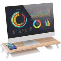Techly Monitorständer Riser, Naturholz (ICA-MS-389)