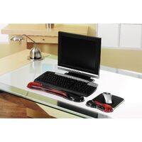 Kensington Duo Gel Mouse Pad Wrist Rest — Red - Black - Red - Monochromatic - Gel - Wrist rest