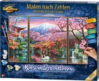 Simba Dickie Malen nach Zahlen - Kirschblüte in Japan Triptychon