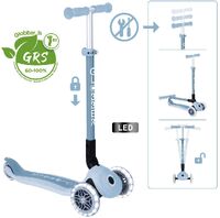 Globber Deutschland GmbH GLOBBER PRIMO FOLDABLE LIGHTS ECO blaubeere, mit Leuchtrollen