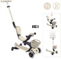 Globber Deutschland GmbH GLOBBER GO-UP BABY 360 LIGHTS taupe, mit Leuchtrollen und Leuchtmodul