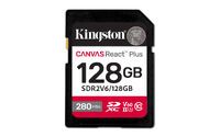 KINGSTON 128GB Canvas React Plus SDXC UHS-II 280R/100W U3 V60 for Full HD/4K (SDR2V6/128GB)