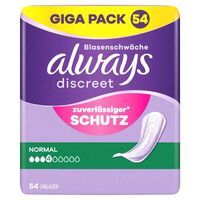 Multipack 3x Always Discreet Inkontinenz-Slipeinlagen Normal Für Frauen 54 Stück