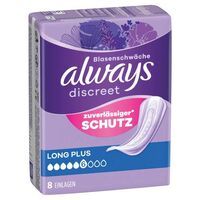 Multipack 5x Always Discreet Inkontinenzeinlagen Für Frauen Long Plus 8 Stück