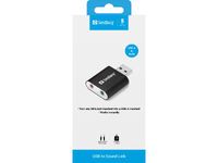 SANDBERG USB to Sound Link Externe USB-Soundkarte mit Anschluessen fuer Lautsprecher und Mikrofon (1