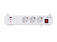 Equip Steckdosenleiste 3xSchuko/2xUSBC/USBA+Switch CL   Pla. (245556)