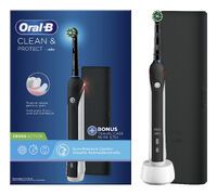 Oral-B Clean &amp; Protect Elektrische Zahnbürste/Electric Toothbrush mit visueller Andruckkontrolle für extra Zahnfleischschutz, 2 Putzprogramme inkl. Sensitiv, Timer &amp; Reiseetui, schwarz
