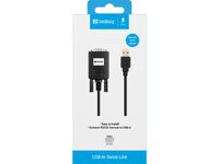 SANDBERG USB to Serial Link 9-pin USB 2.0 Konverter fuer Serial COM 9-pin Geraete Mobil RS232 (133-0