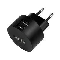 Logilink USB Steckdosenadapter 2port,10.5W,Fast Charging,sch (PA0218)