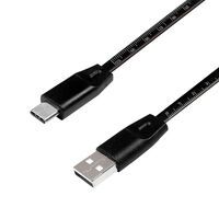 Logilink USB 2.0 Kabel zu USB-C Stecker, schwarz, 1,0m (CU0157)