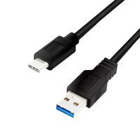 Logilink USB-C Kabel 3.2 Gen1, C/M zu USB-A/M, schwarz 2 m (CU0170)