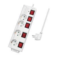 Logilink Steckdosenleiste 4-fach,4xCEE 7/3,m. 5Schalter,weiß (LPS252)