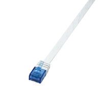 Logilink Flachpatchkabel RJ45 U/UTP Cat6 0.25m weiß (CF2011U)