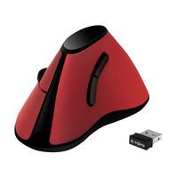Logilink Maus, ergonomisch vertikal, Funk 2.4 GHz, rot (TI020)