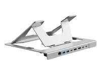 CONCEPTRONIC Notebook Halterung + 7-in-1 Docking      silber (DONN35S)