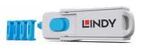 LINDY HDMI Port Schloss blau 4 Stück + 1 Schlüssel (40320)