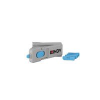 LINDY DisplayPort Port Schloss blau 4 Stück + 1 Schlüssel (40324)