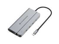 Conceptronic DONN34G 10-in-1 Dockingstation 4K 60Hz 8K 30Hz Datenverteiler/Umschalter