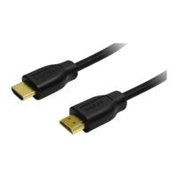 Logilink HDMI-Kabel A/M zu A/M, 4K/30 Hz, schwarz, 0,2 m (CH0076)