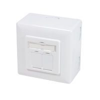 Logilink CAT 6 Auf und Unterputzdose vollgeschirmt RAL 9003 (NP0039A)