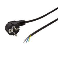 Logilink Netzkabel CEE7/7 Stecker90° Kabelende 1,5m schwarz (CP135)