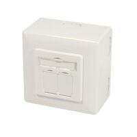Logilink CAT 6A Auf und Unterputzdose vollgeschirmt RAL 901 (NP0124)