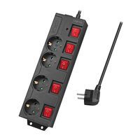 LogiLink LPS251 - 1.5 m - 4 AC outlet(s) - Indoor - Type F - Type F - IP20