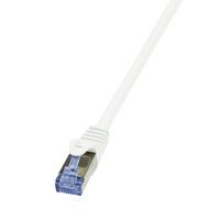 Logilink Patchkabel mit Cat7-Rohk. Primel. S/FTP weiß 0,25m (CQ4011S)