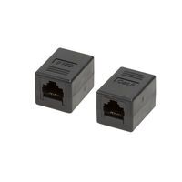 Logilink Patchkabelverbinder 1:1 2x RJ45 Cat.6 UTP, schwarz (NP0034A)