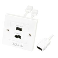 LogiLink AH0015 - HDMI female - HDMI female - White