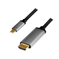Logilink USB-C Kabel 3.2 Gen1, C/M zu HDMI/M, 4K, Alu  1,8 m (CUA0101)