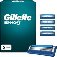 Gillette Mach 3 Turbo Klingen Herren, 5 Original Rasierklingen Ersatzklingen