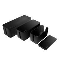 Logilink Kabelbox-Set, 3 Größen, schwarz (KAB0077)