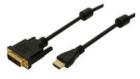 Logilink HDMI-DVI-Kabel HDMI->DVI-D St/19-pin St 3,00m bk (CH0013)