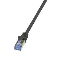 Logilink Patchkabel mit Cat7-Rohk. Primel. S/FTP schw 0,50m (CQ4023S)
