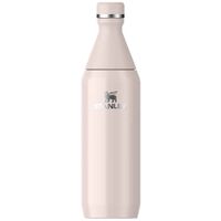Stanley 1913 All Day Slim Trinkflasche Edelstahl 0.6L - Thermosflasche Kühlt 6 Stunden - 11 Stunden Eisgekühlt - BPA-Frei - Auslaufsichere Wasserflasche - Spülmaschinenfest - Rose Quartz