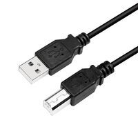 Logilink USB 2.0-Kabel, USB-A/M zu USB-B/M, schwarz, 2 m (CU0007B)