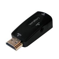 Logilink HDMI Adapter A/M zu VGA/F + 3,5 mm/W, 1080p, schw. (CV0107)