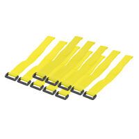 Logilink Kabelbinder mit Klettverschluss gelb 10 Stück (KAB0015)