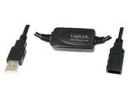 Logilink USB Kabel A -> A St/Bu 10.00m Verl. schwarz (UA0143)