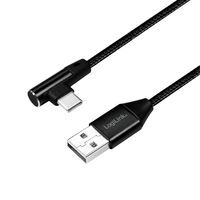 Logilink USB-Stecker USB 2.0 zu USB-C (90° gewinkelt) 0,3m (CU0137)