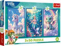 Trefl S.A. Puzzle 3 x 50  Einhorn bunte Welt