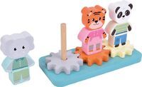 small foot Stapelspiel mit Zahnrad „Jungle Friends“