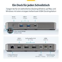 STARTECH.COM USB4 Docking Station Driverless Dual 4K for macOS and Windows Universal USB-C Dock with