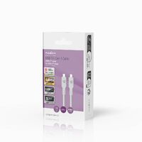 Nedis USB-Kabel / USB 3.2 Gen 1 / USB-C™ Stecker / USB-C™ Stecker / 60 W / 4K@60Hz / 5 Gbps / Vernickelt / 2.00 m / Rund / PVC / Weiss / Box