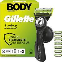 Gillette Labs Body & Intimate Rasierer Herren, Intimrasierer + 8 Rasierklingen