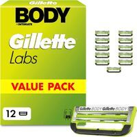 Gillette Labs Body & Intimate Rasierklingen, 12 Original Ersatzklingen